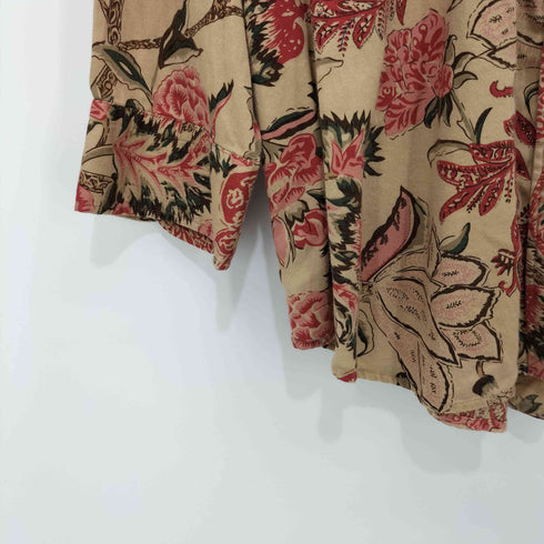 チャップス CHAPS 総柄 フラワーモチーフ ロングスリーブシャツ レディース import:L