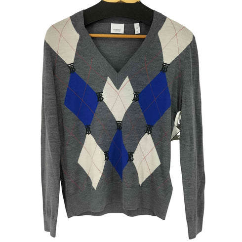 バーバリー BURBERRY 21AW ロゴアーガイルニット レディース import:XS