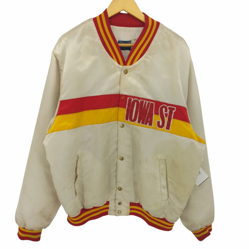 TRADER SPORTS USA製 IOWA ST カレッジ アメリカンフットボール チーム 裏地キルティング スタジャン メンズ