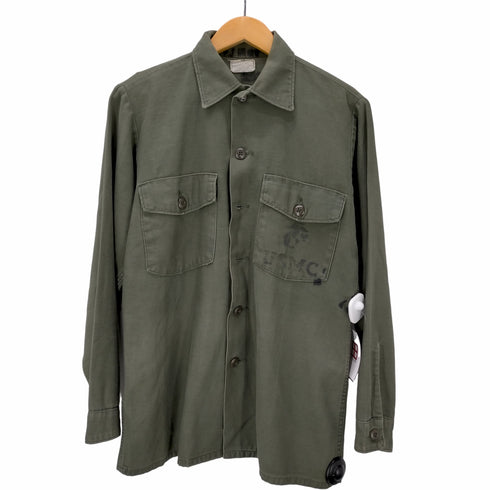 ユーエスアーミー US ARMY 74年 OG-107 Utility Shirt Cotton100% USMC メンズ