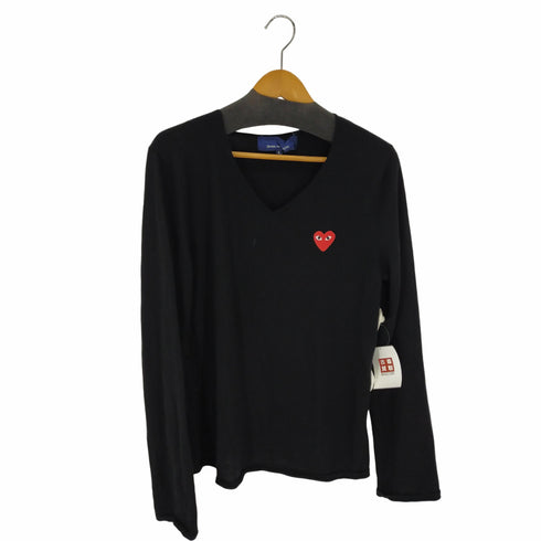 コムデギャルソン COMME des GARCONS AD2012 カシミヤ100% BハートVネックニット メンズ JPN:S