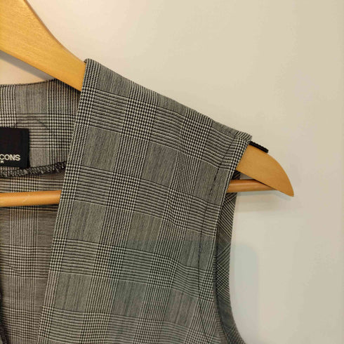 トリココムデギャルソン tricot COMME des GARCONS AD1996 グレンチェック ウールスキッパーN/Sワンピース レディース