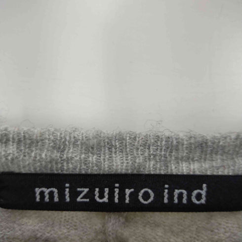 ミズイロインド mizuiro ind ウールニットVネックドルマン レディース