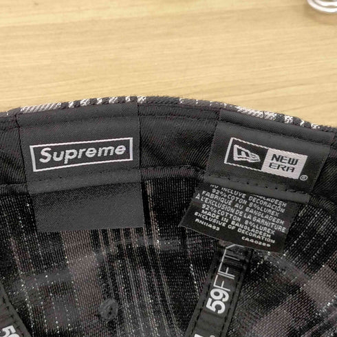 シュプリーム Supreme 23ss metallic plaid s logo new era hat メンズ 59.6cm
