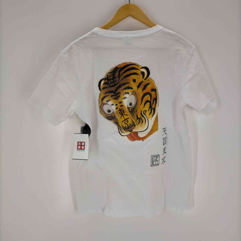 ワコマリア WACKO MARIA 虎図 伊藤若沖 プリントクルーネックTシャツ メンズ JPN:M