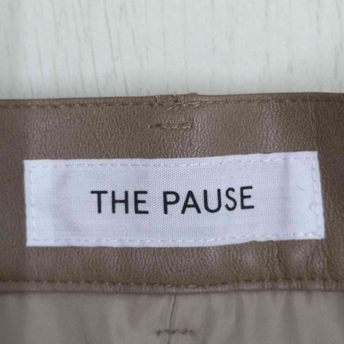 THE PAUSE フェイクレザー タックパンツ レディース 38