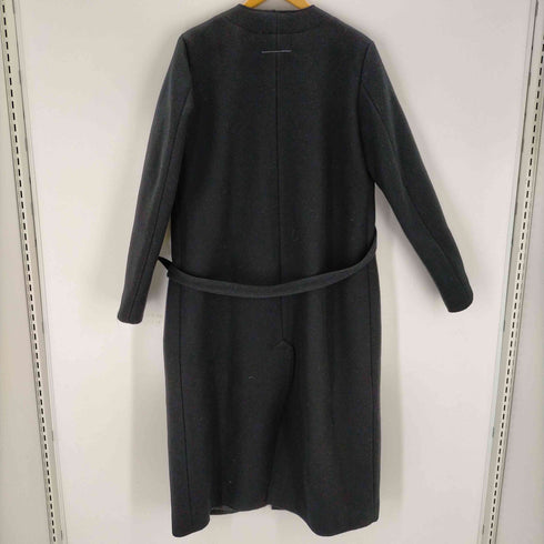 エムエムシックス メゾンマルジェラ MM6 Maison Margiela ウールノーカラーガウンコート レディース 40