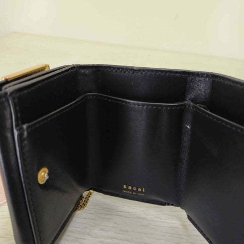 サカイ Sacai Half Metal Trifold Wallet レディース