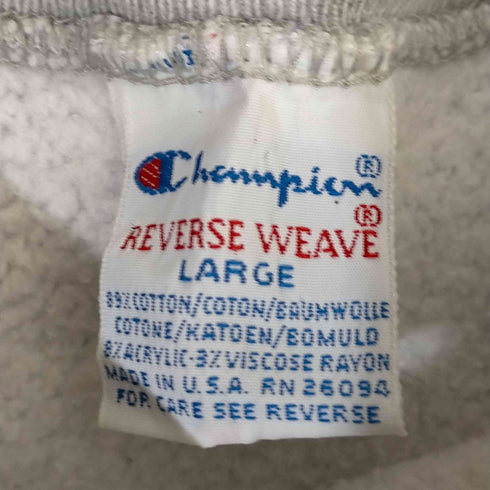チャンピオン Champion USA製 刺繍タグ REVERSE WEAVE INDIANA LAW インディアナ大学ブルーミントン校ロー・スクール 3段プリント クルーネックスウェット メンズ import:L