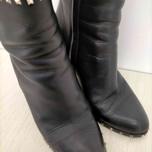 ヴァレンティノ Valentino スタッズ ヒールブーツ レディース 37 1/2