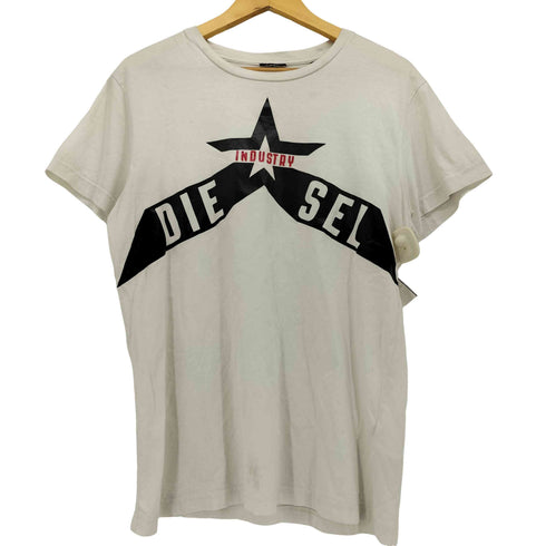 ディーゼル DIESEL DIESEL INDUSTRY プリント クルーネックTシャツ メンズ import:L