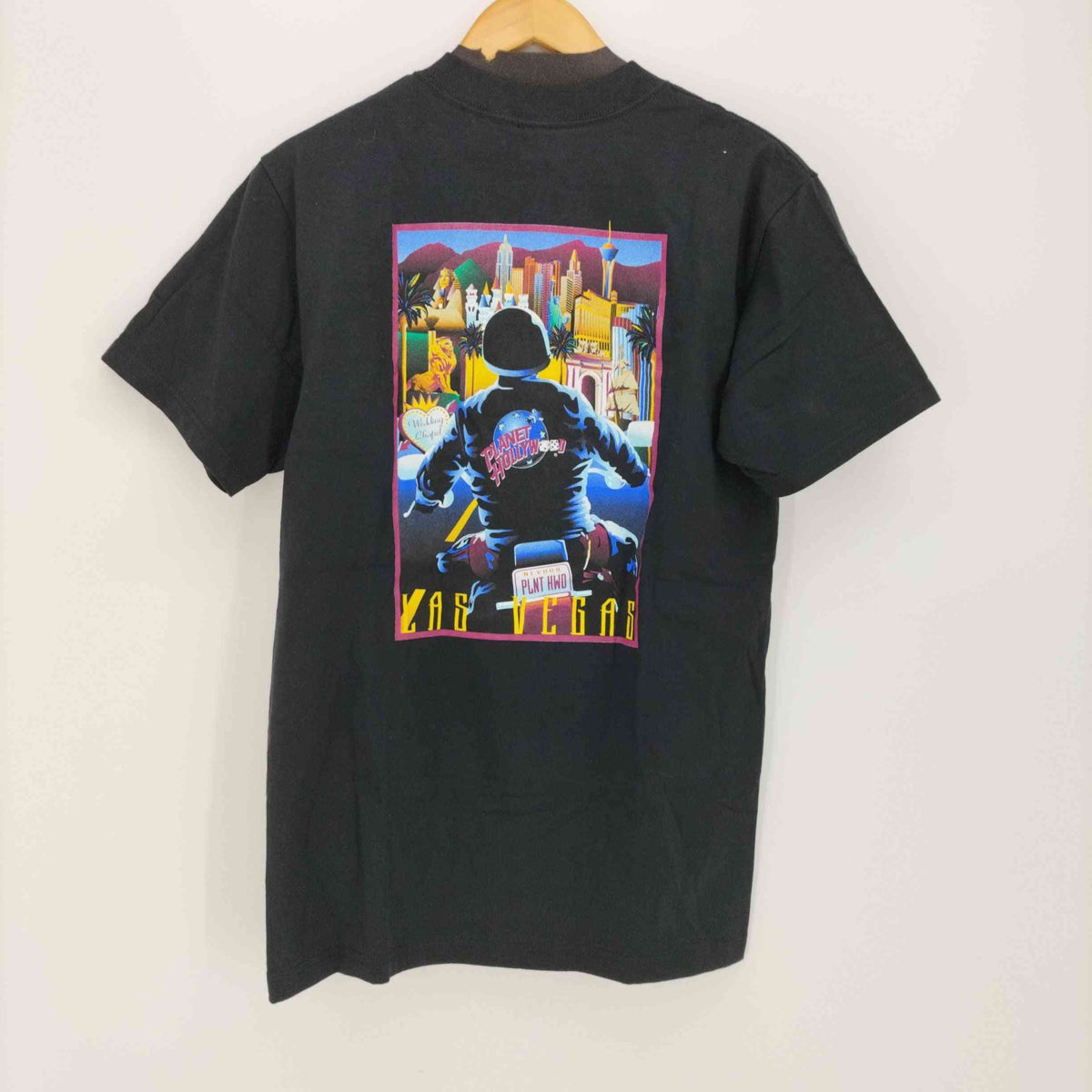 プラネットハリウッド PLANET HOLLYWOOD BLK MOTCYL T バックプリントt