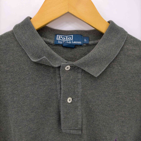 ポロバイラルフローレン Polo by RALPH LAUREN スモールポニー刺繍鹿の子L/S ポロシャツ メンズ import:L