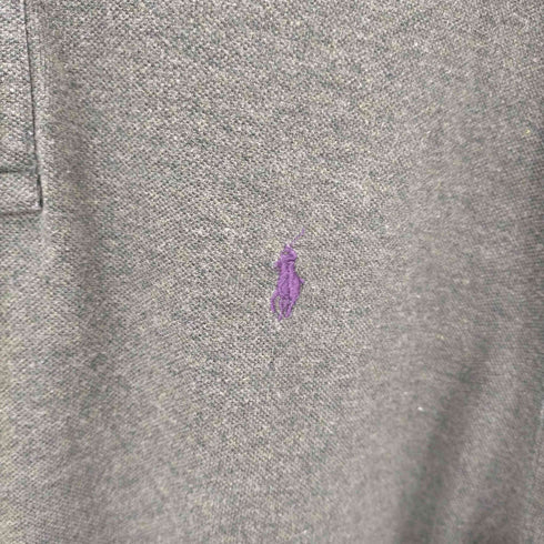 ポロバイラルフローレン Polo by RALPH LAUREN スモールポニー刺繍鹿の子L/S ポロシャツ メンズ import:L