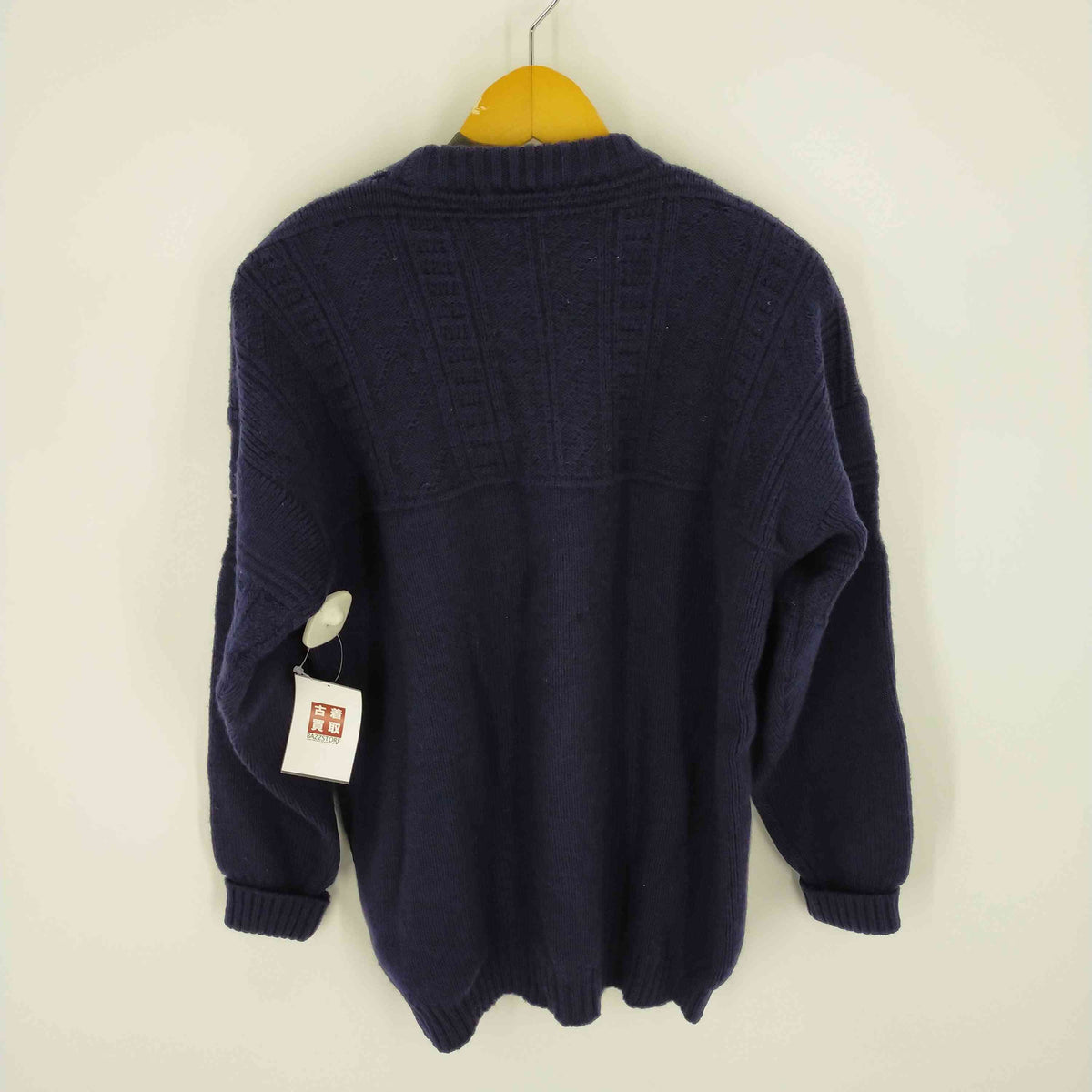 COUNTRY VOGUE British Wool 切替ケーブル編みニット メンズ