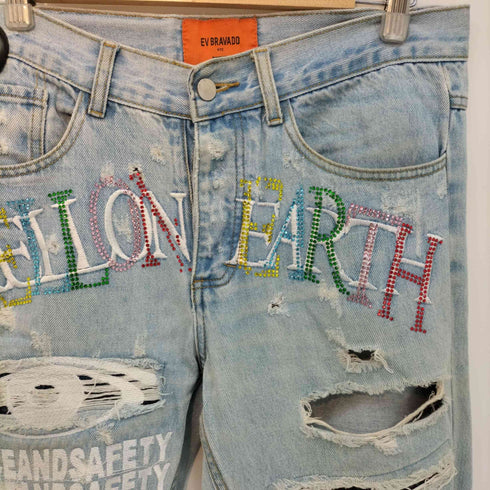 エブブラバド EV BRAVADO ダメージデニムパンツ メンズ US:30-31