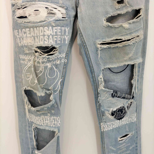 エブブラバド EV BRAVADO ダメージデニムパンツ メンズ US:30-31