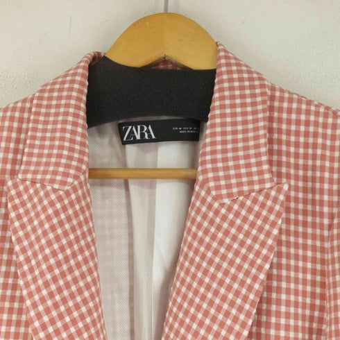 ザラ ZARA GINGHAM BLAZER レディース M