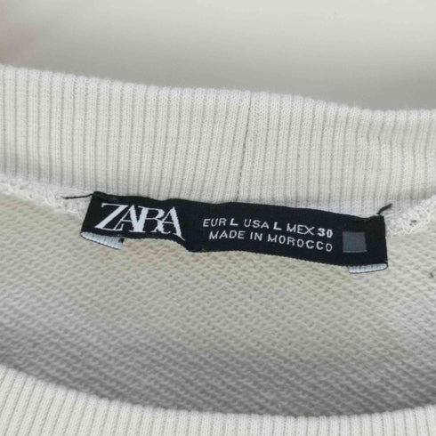 ザラ ZARA RIB TEXT SWEATSHIRT リブ テキスト スウェットシャツ レディース import:L