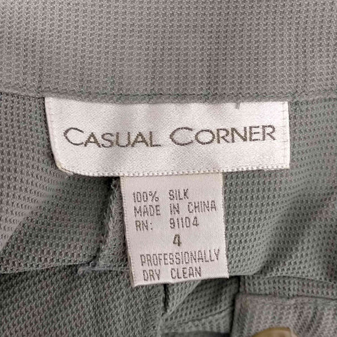 CASUAL CORNER 2タック シルクパンツ レディース 4