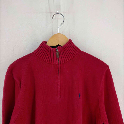 ポロバイラルフローレン Polo by RALPH LAUREN 90S ポニー刺繍 ハーフジップ ハイネックニット メンズ XXL