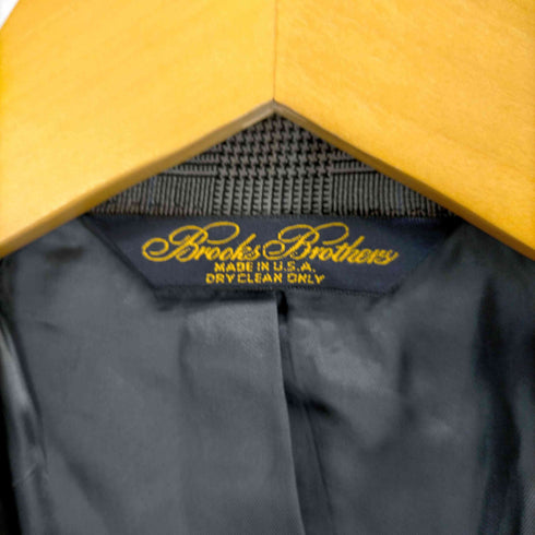 ブルックスブラザーズ BROOKS BROTHERS MADE IN USA 段返り3つボタン チェックテーラードジャケット メンズ US:40