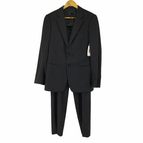 アルマーニコレツィオーニ ARMANI COLLEZIONI ウールストライプ 2Bテーラードジャケット&パンツ セットアップ メンズ 上下48