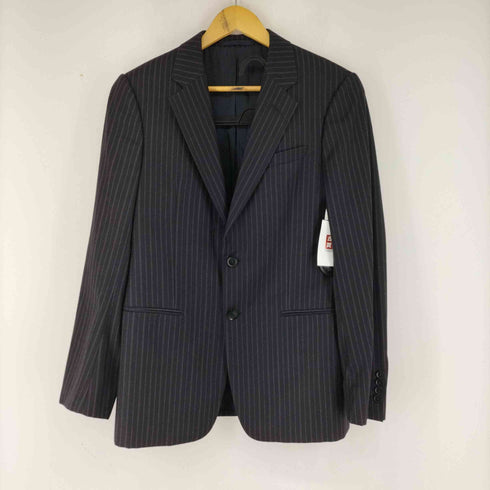 アルマーニコレツィオーニ ARMANI COLLEZIONI ウールストライプ 2Bテーラードジャケット&パンツ セットアップ メンズ 上下48