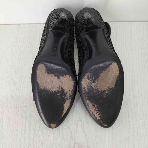 プラダ PRADA サテンスパンコール ハイヒール レディース EUR:37