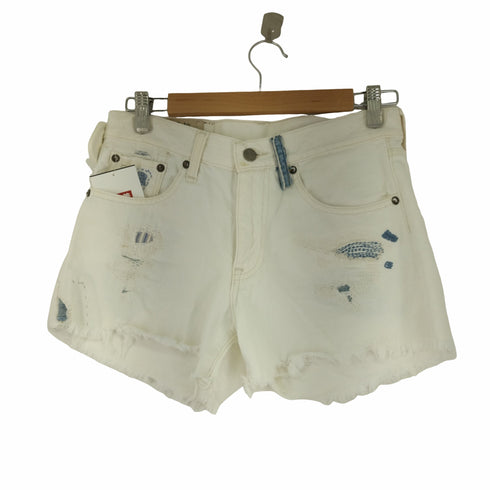 ポロラルフローレン POLO RALPH LAUREN リメイクデザイン刺繍ショートデニムパンツ レディース US:24