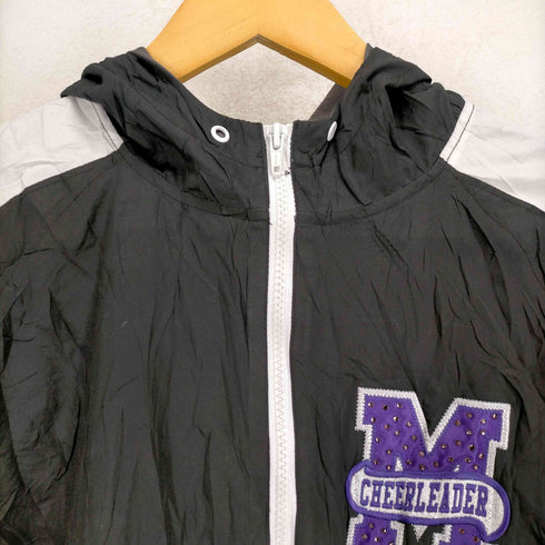 GTM SPORTSWEAR フロントワッペン ハーフジップフーディシェルジャケット レディース import:L
