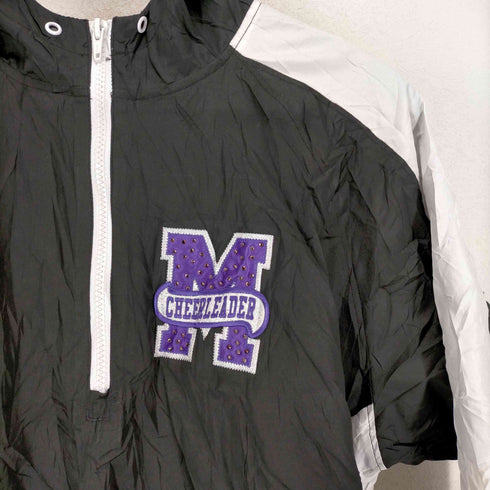 GTM SPORTSWEAR フロントワッペン ハーフジップフーディシェルジャケット レディース import:L