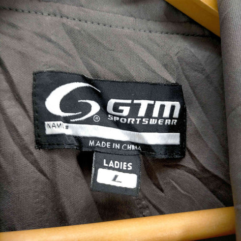 GTM SPORTSWEAR フロントワッペン ハーフジップフーディシェルジャケット レディース import:L