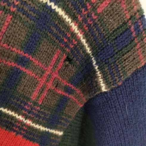ポロバイラルフローレン Polo by RALPH LAUREN Flag Patchwork Wool Sweater 星条旗 パッチワーク ウールニット メンズ import:M