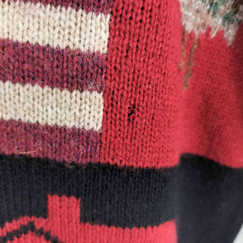 ポロバイラルフローレン Polo by RALPH LAUREN Flag Patchwork Wool Sweater 星条旗 パッチワーク ウールニット メンズ import:M