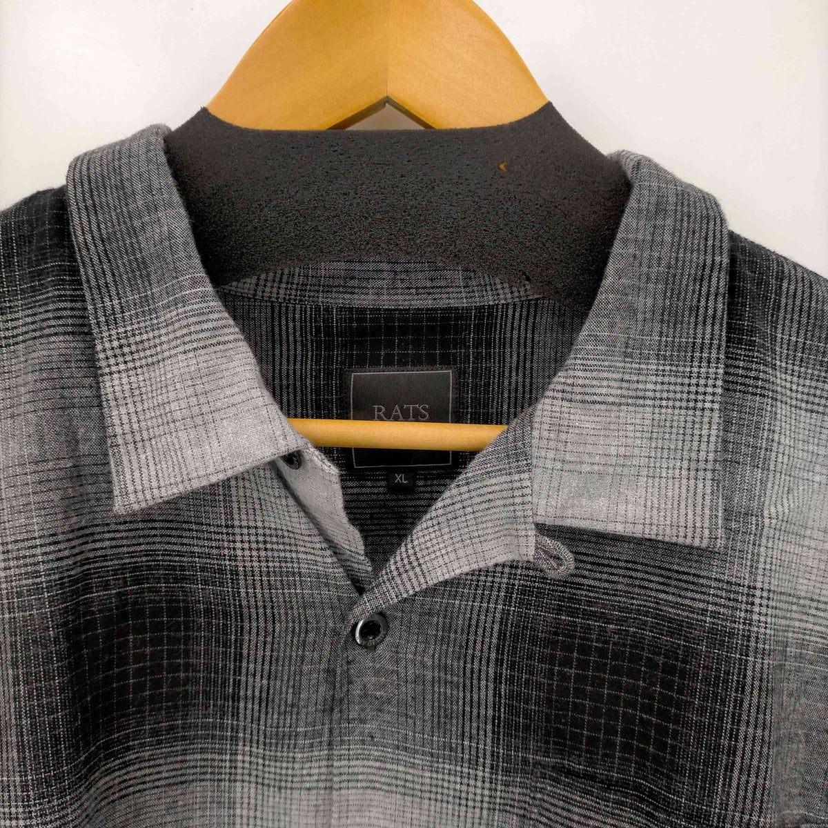 ラッツ RATS 22AW COTTON OMBRE CHECK SHIRT メンズ JPN：XL