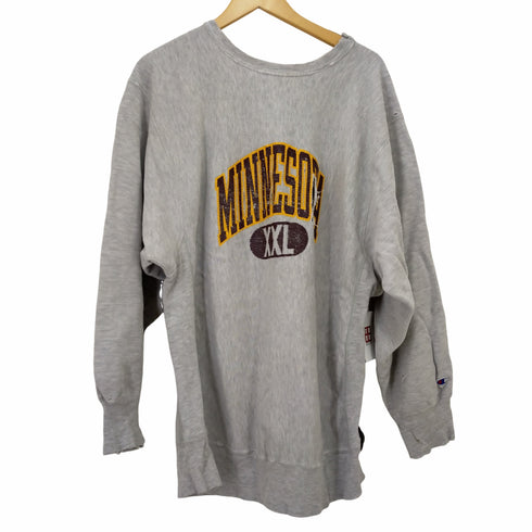 チャンピオン Champion USA製 トリコタグ MINNESOTAペンキプリント 襤褸スウェットトレーナー メンズ JPN:XXL
