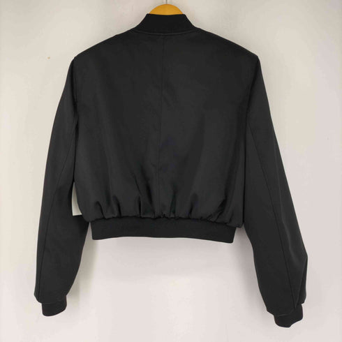 ザラ ZARA SATIN EFFECT CROP BOMBER サテン クロップド ボンバージャケット レディース JPN:M