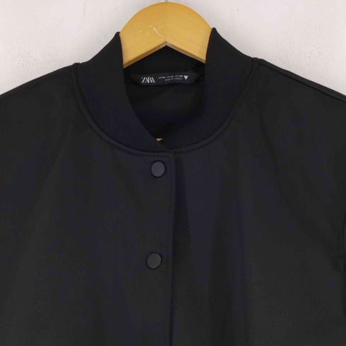 ザラ ZARA SATIN EFFECT CROP BOMBER サテン クロップド ボンバージャケット レディース JPN:M