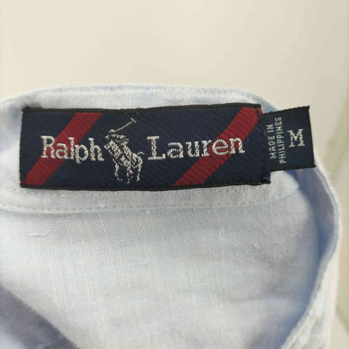 ラルフローレン RALPH LAUREN リネン混バンドカラーシャツ メンズ JPN:M