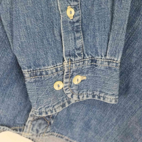 ギャップ Gap OLD GAP 猫目ボタン トリプルステッチ BD デニムワークシャツ メンズ L