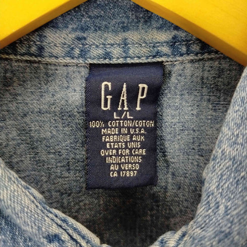 ギャップ Gap USA製 長袖デニムシャツ メンズ L