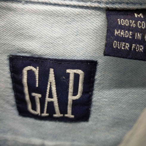 ギャップ Gap OLD GAP 刺繍ロゴ デニムシャツ メンズ M