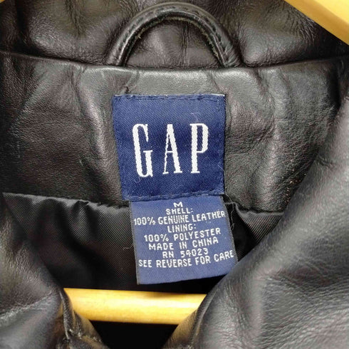 ギャップ Gap OLD GAP ジップアップ レザージャケット メンズ M