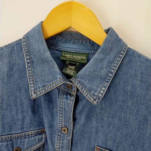 ローレンジーンズカンパニー LAUREN JEANS COMPANY フロントギミック デニムシャツ レディース 1X