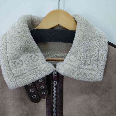 ザラ ZARA ダブルフェイスムートンジャケット メンズ import:S