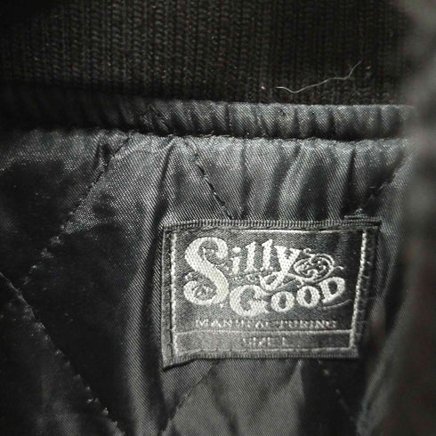 シリーグッド Silly Good 袖切替 Wロゴ スタジャン メンズ L