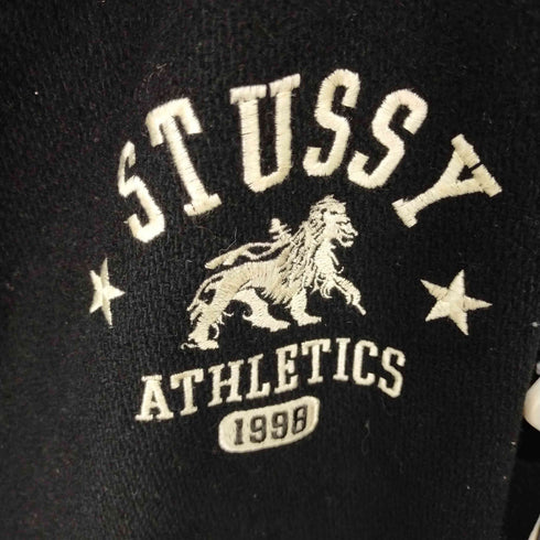 ステューシー Stussy 90S 紺タグ OLD STUSSY ウールスタジャン 中綿裏地キルティング 刺繍ロゴ メンズ import:L