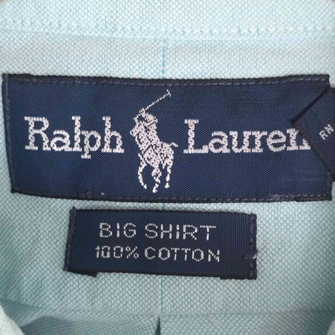 ラルフローレン RALPH LAUREN BIG SHIRT ポニー刺繍 ボタンダウン L/S シャツ メンズ import:L