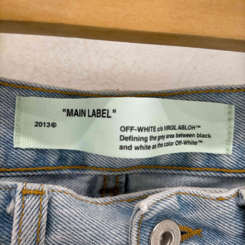オフホワイト OFF-WHITE ジップデザインリメイクデニムパンツ メンズ US:28-29